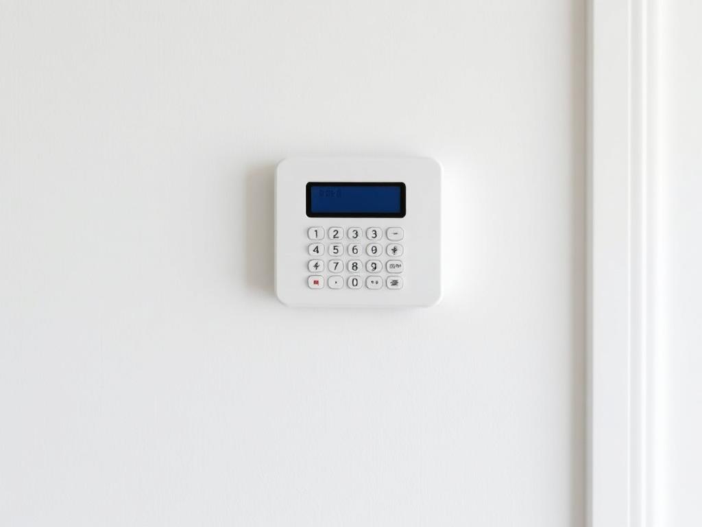 Modern home alarm keypad installed in an Arizona home
